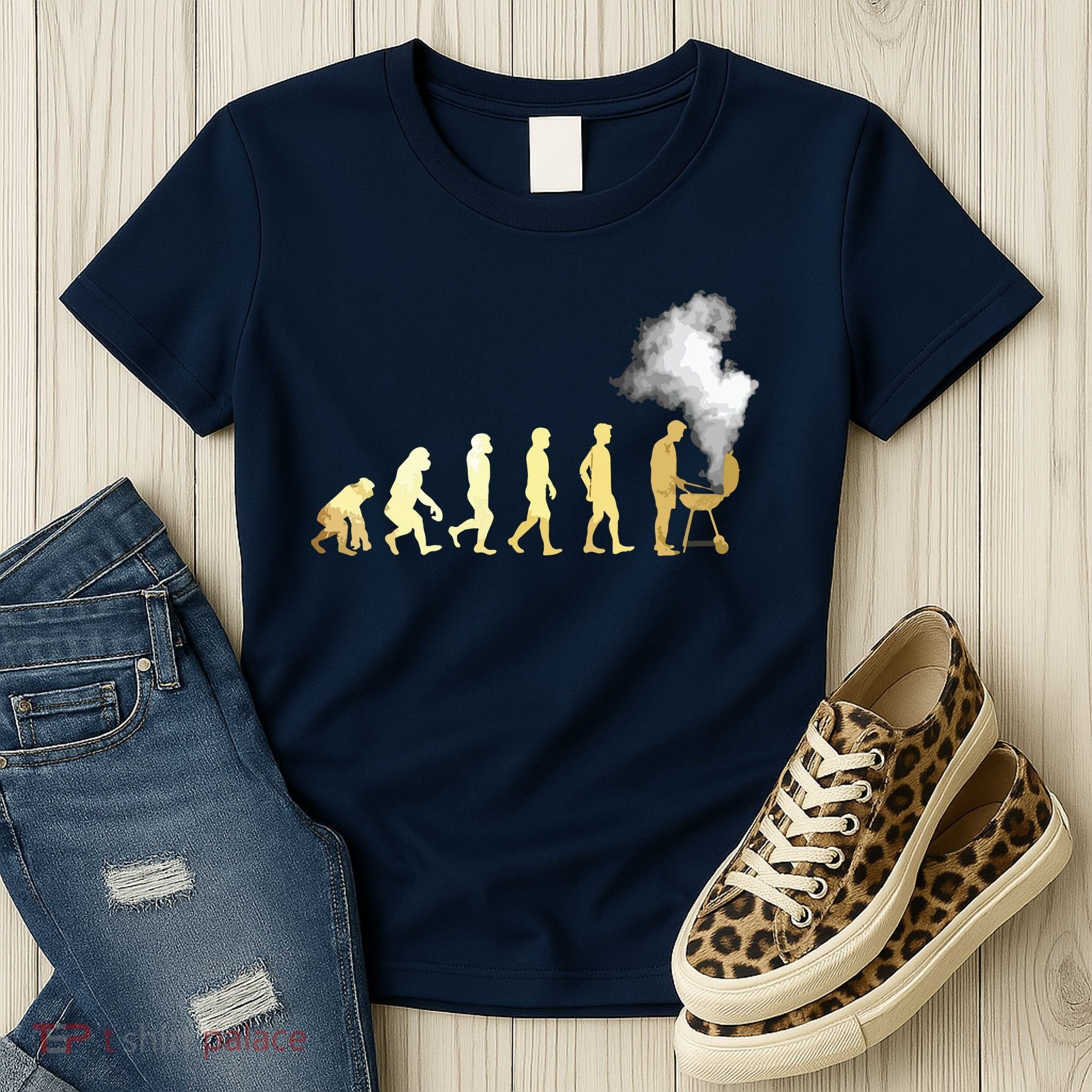 Evolution Of Grill Master Grilling Gifts I Do BBQ Women's T-Shirt