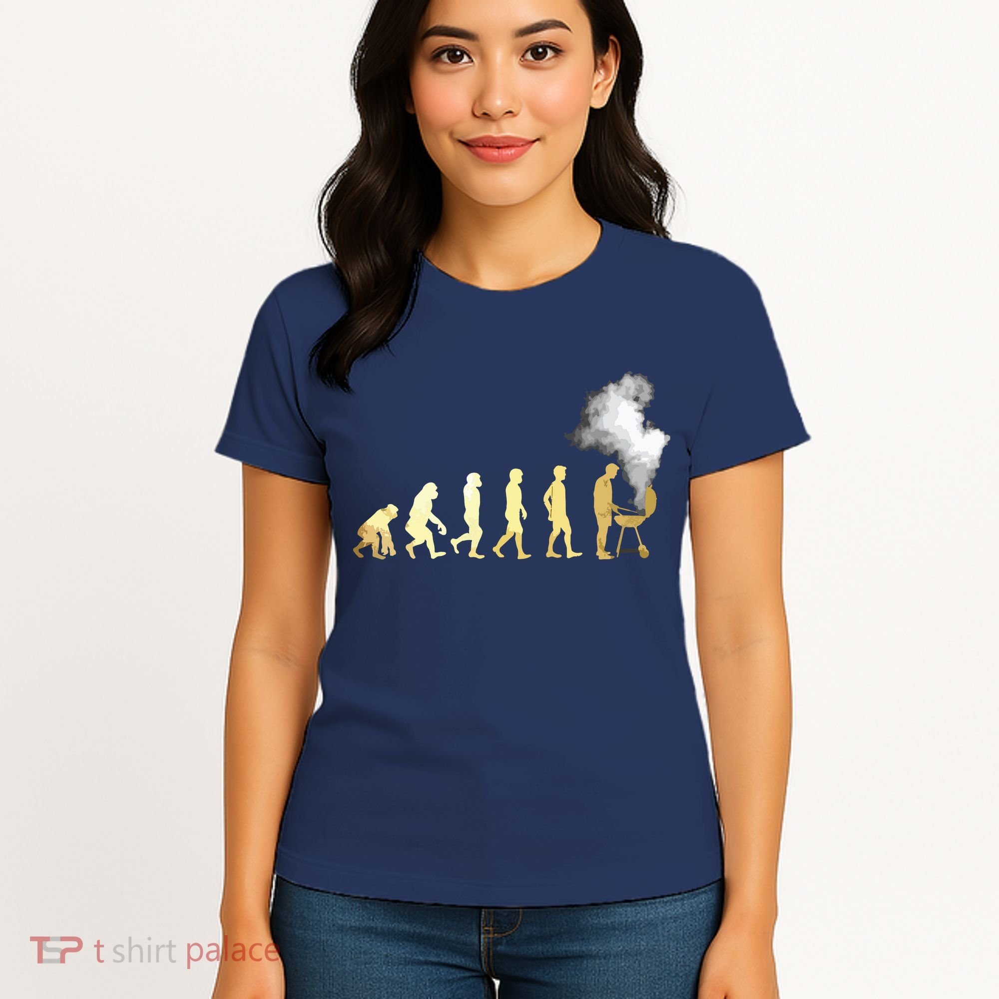 Evolution Of Grill Master Grilling Gifts I Do BBQ Women's T-Shirt