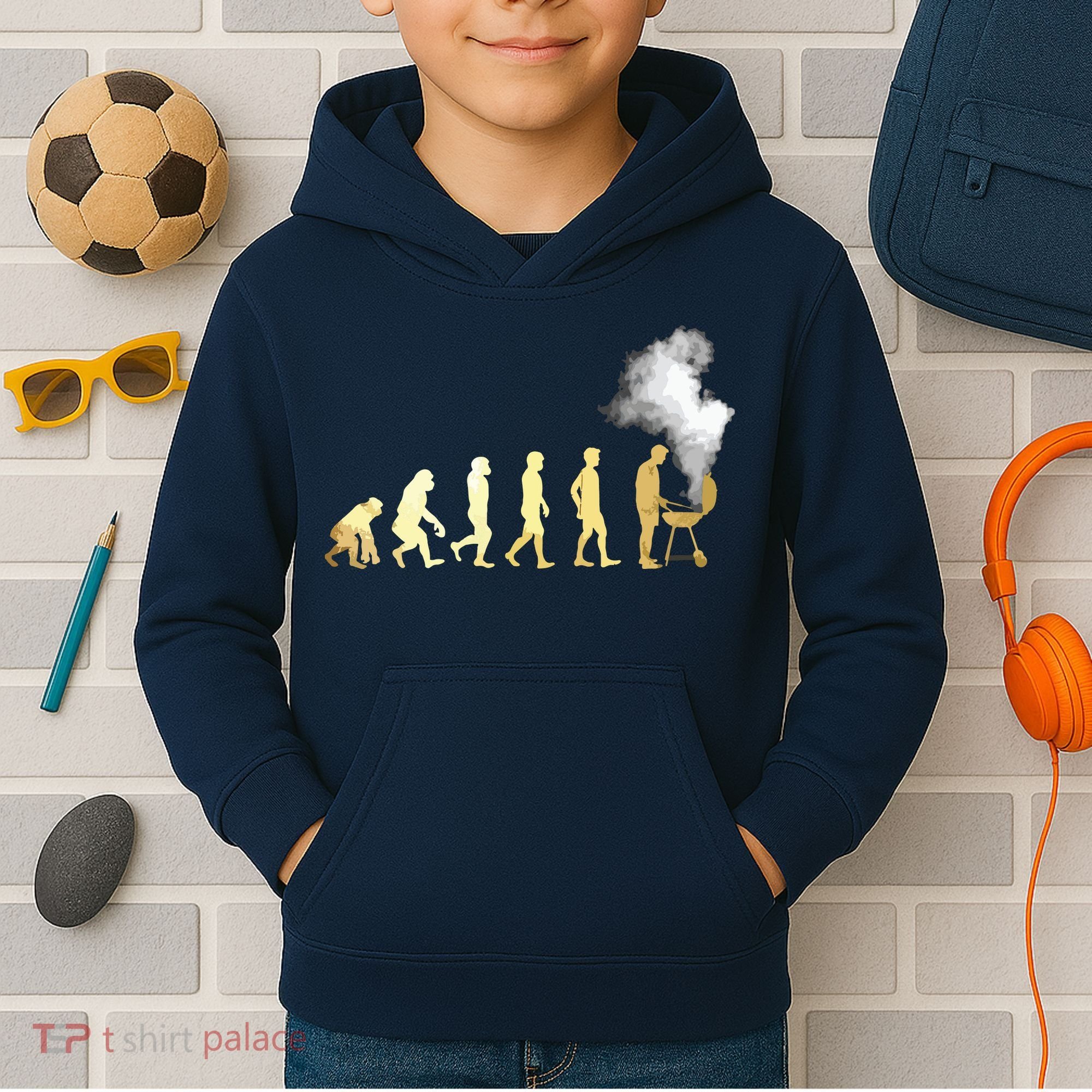 Evolution Of Grill Master Grilling Gifts I Do BBQ Kids Hoodie