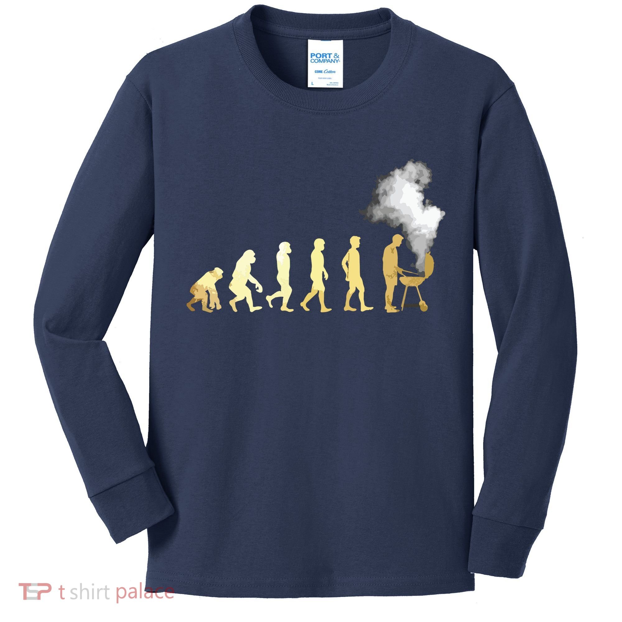 Evolution Of Grill Master Grilling Gifts I Do BBQ Kids Long Sleeve Shirt