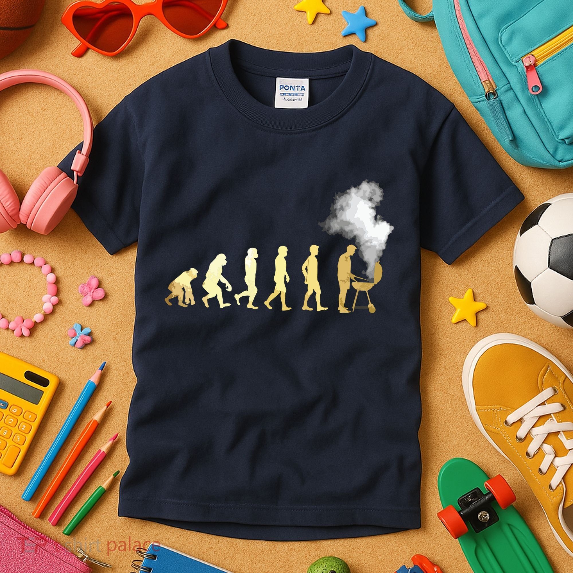 Evolution Of Grill Master Grilling Gifts I Do BBQ Kids T-Shirt