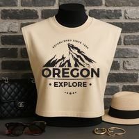 Explore Oregon Graphic Mountain Garment-Dyed Women's Muscle Tee thumb 3