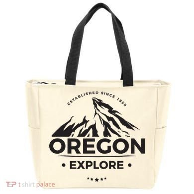 Explore Oregon Graphic Mountain Tote Bag
