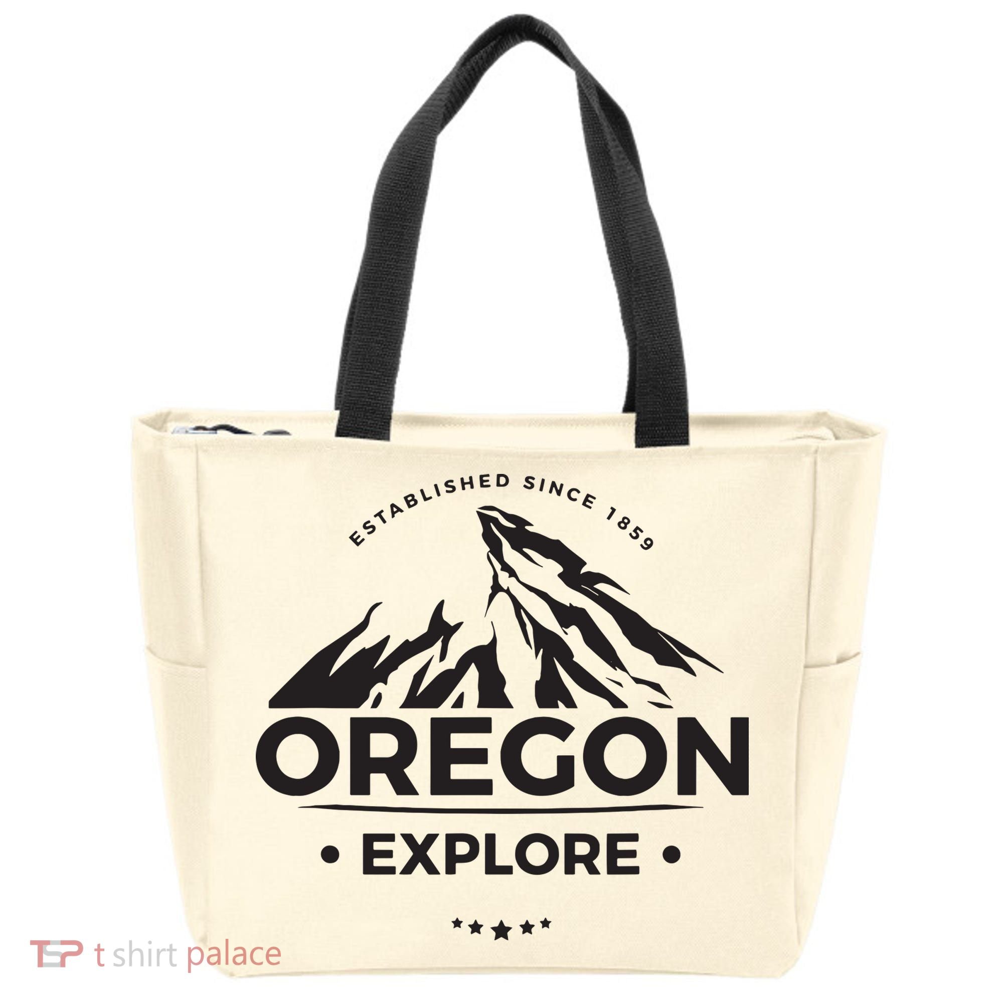 Explore Oregon Graphic Mountain Tote Bag