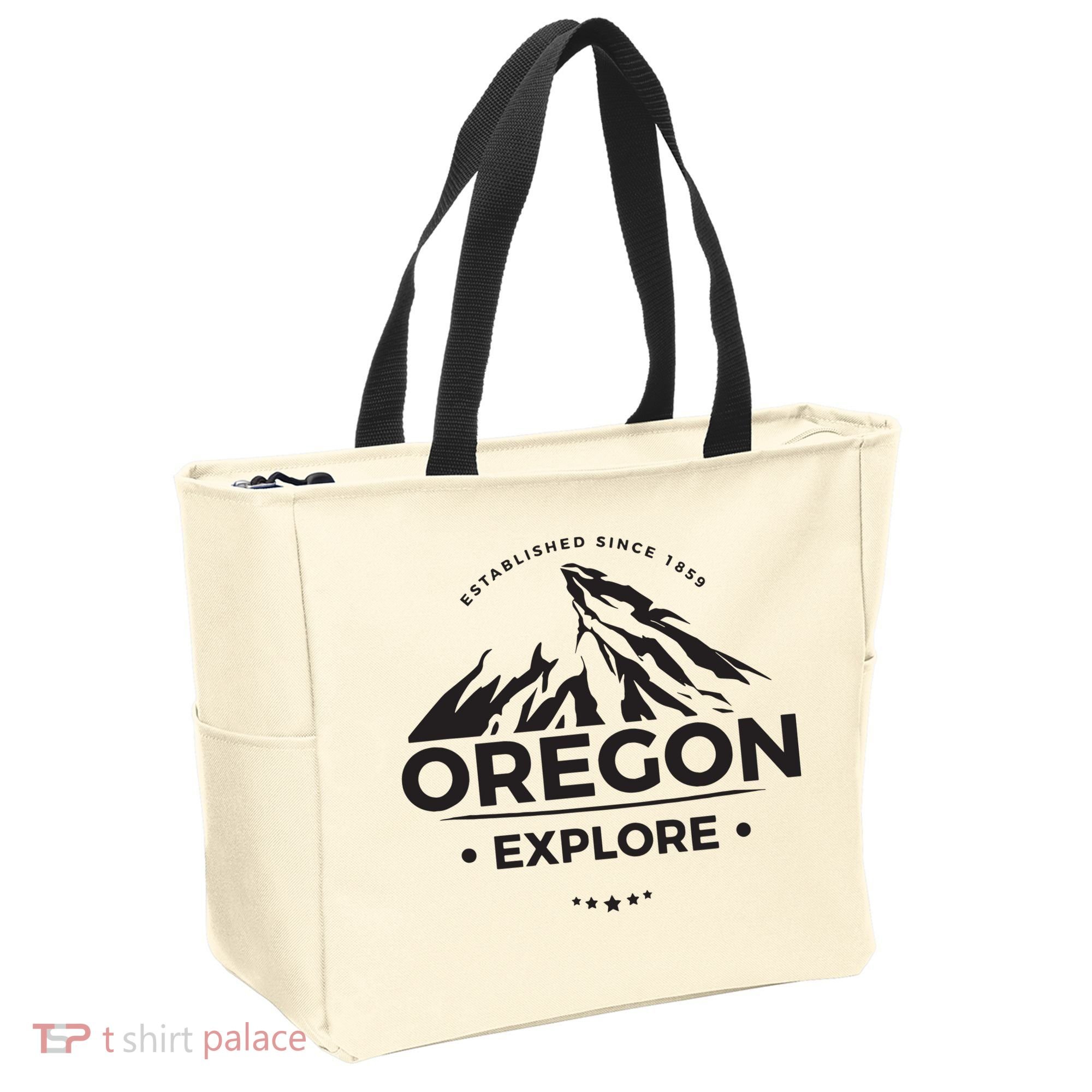Explore Oregon Graphic Mountain Tote Bag