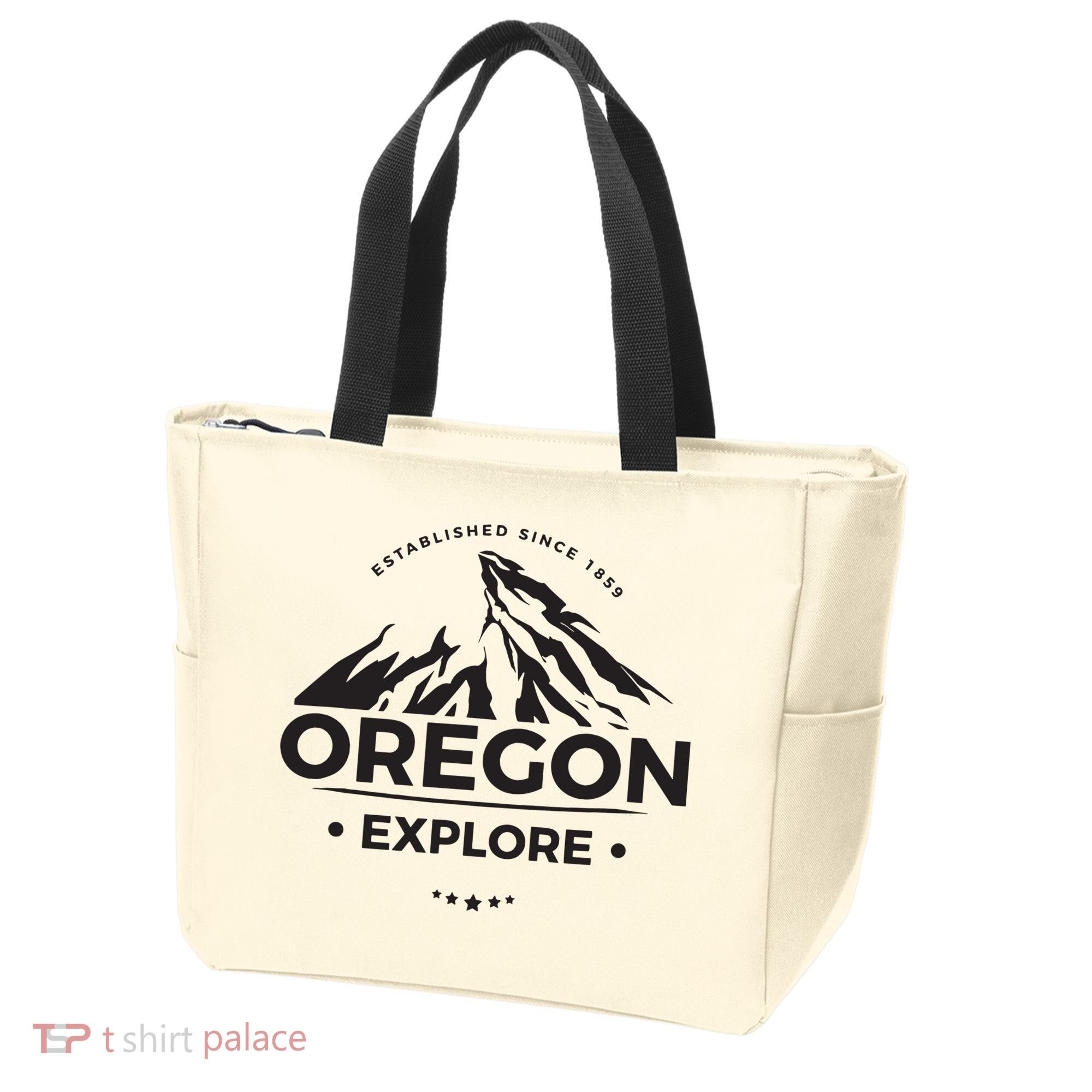 Explore Oregon Graphic Mountain Tote Bag