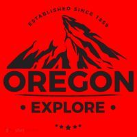 Explore Oregon Graphic Mountain Santa Hat thumb 1