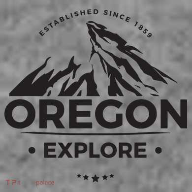Explore Oregon Graphic Mountain Hooded Wearable Blanket