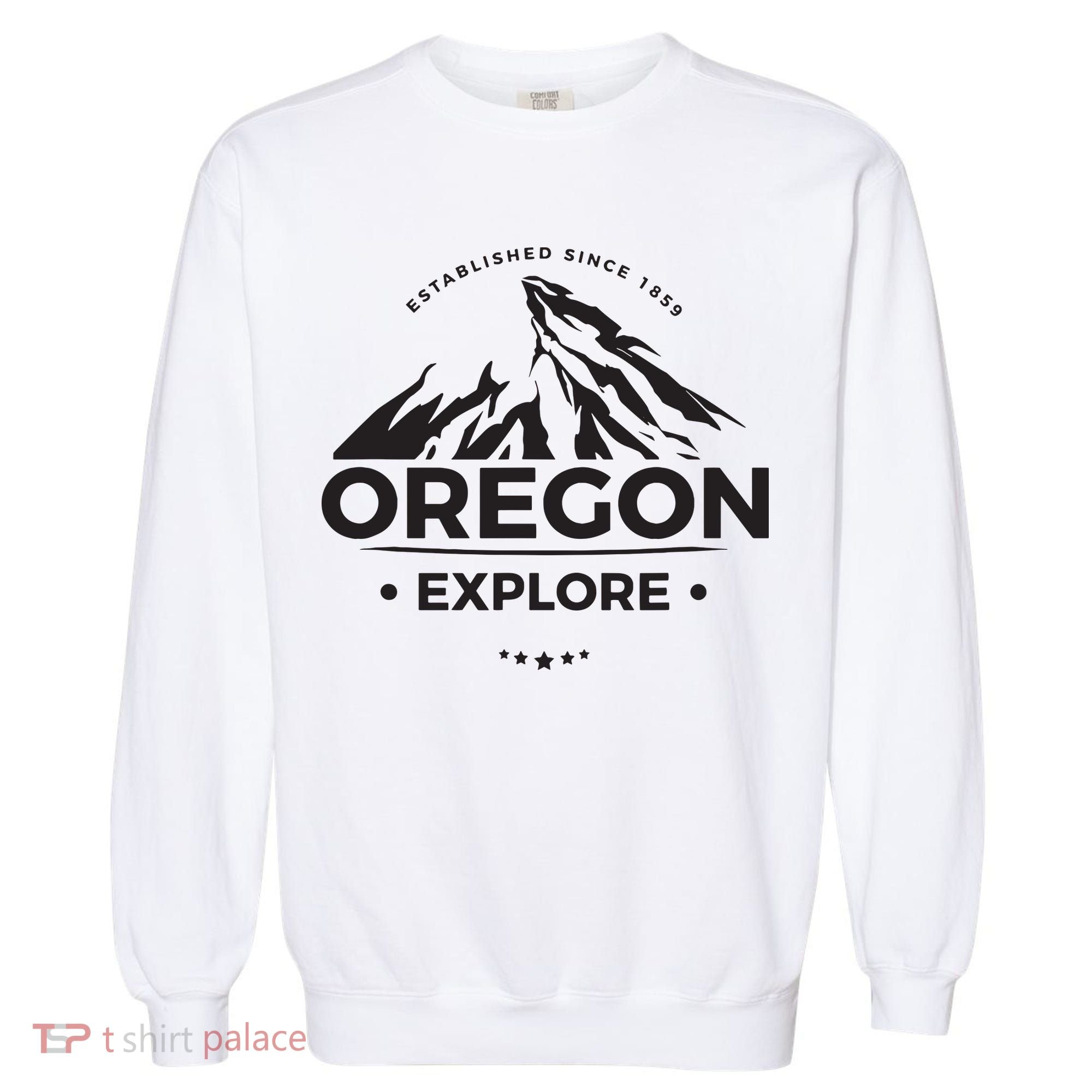 Explore Oregon Graphic Mountain Garment-Dyed Sweatshirt