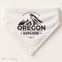 Explore Oregon Graphic Mountain USA-Made Doggie Bandana thumb 0