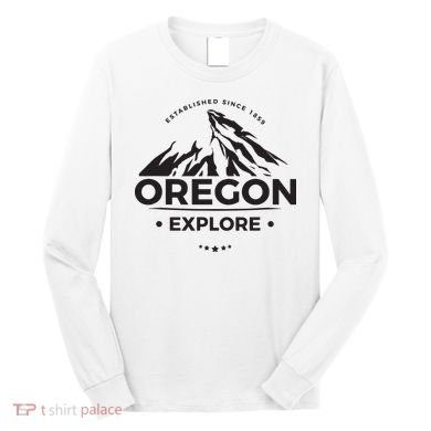 Explore Oregon Graphic Mountain Long Sleeve Shirt