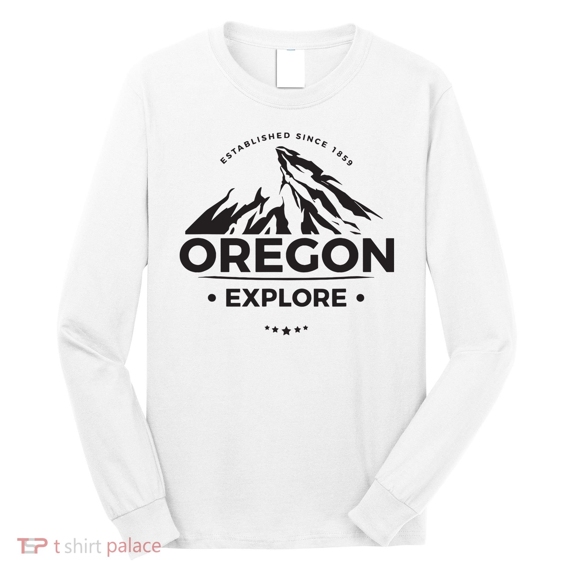 Explore Oregon Graphic Mountain Long Sleeve Shirt