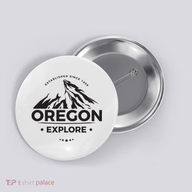Explore Oregon Graphic Mountain Button