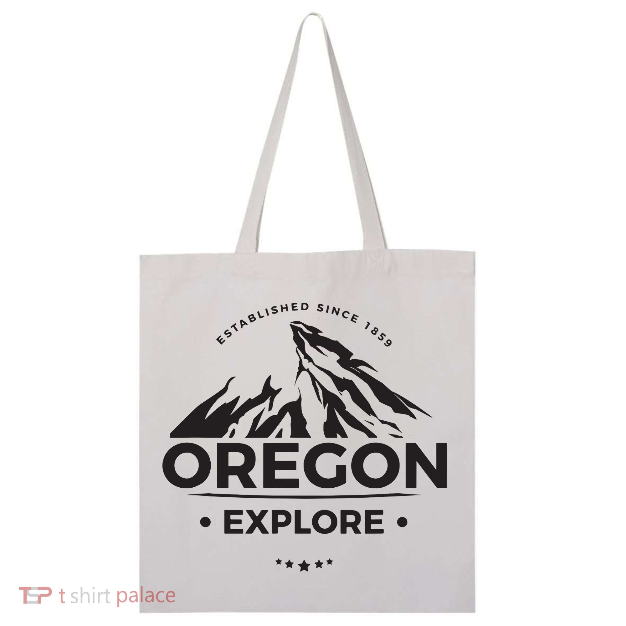 Explore Oregon Graphic Mountain Tote Bag