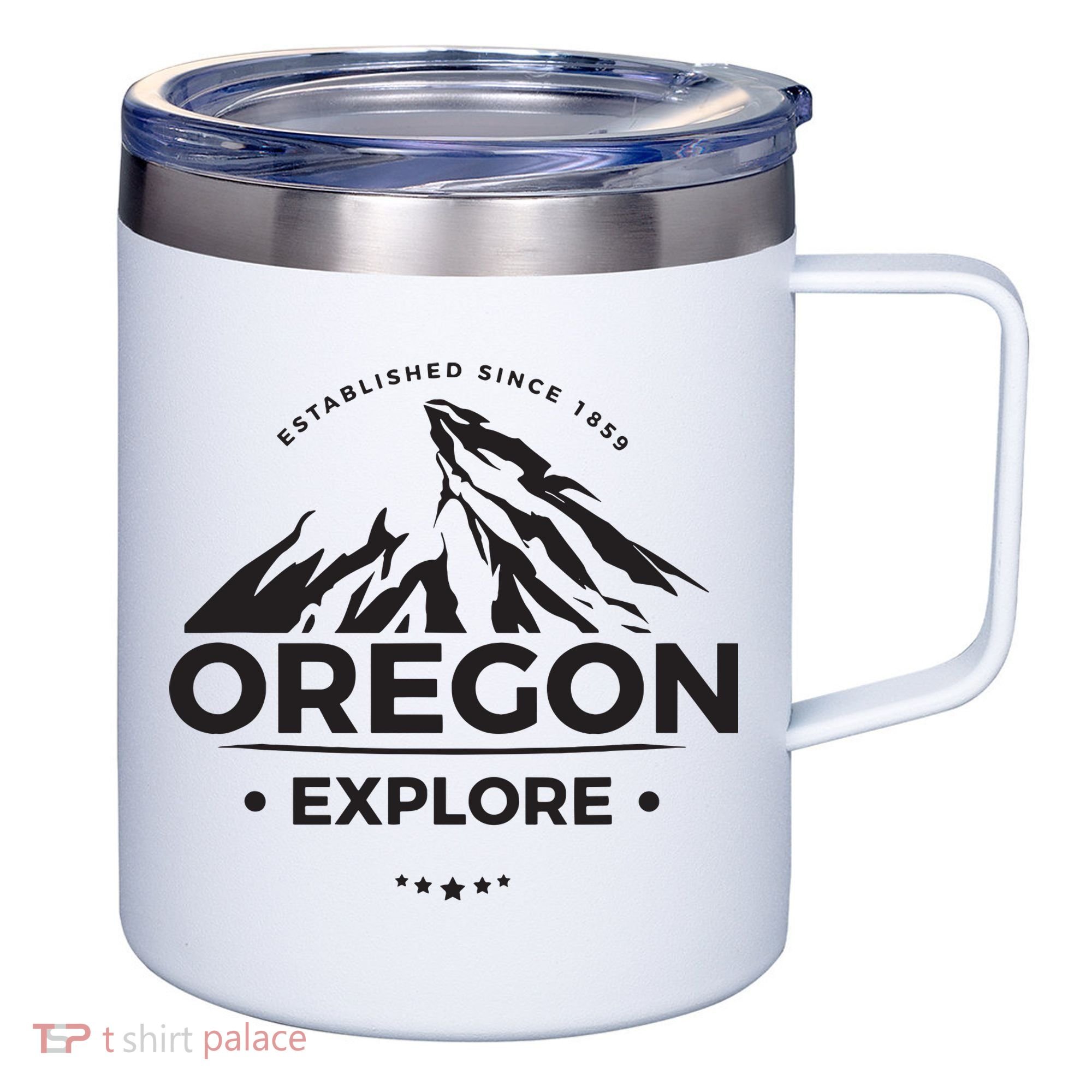 Explore Oregon Graphic Mountain 12oz Stainless Steel Coffee Mug