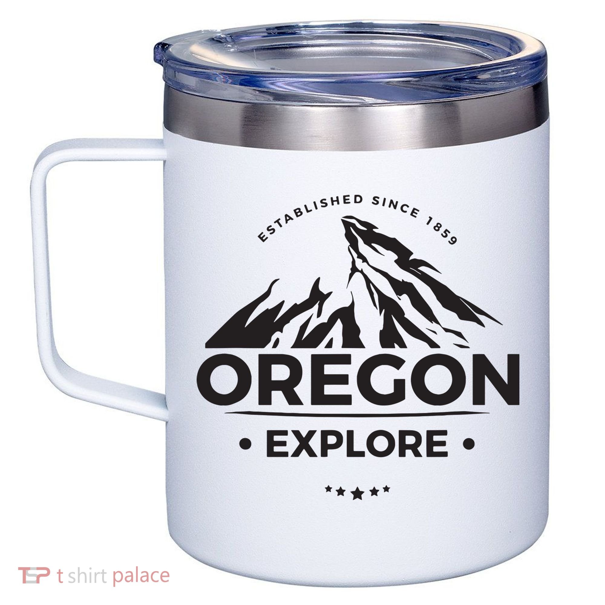 Explore Oregon Graphic Mountain 12oz Stainless Steel Coffee Mug