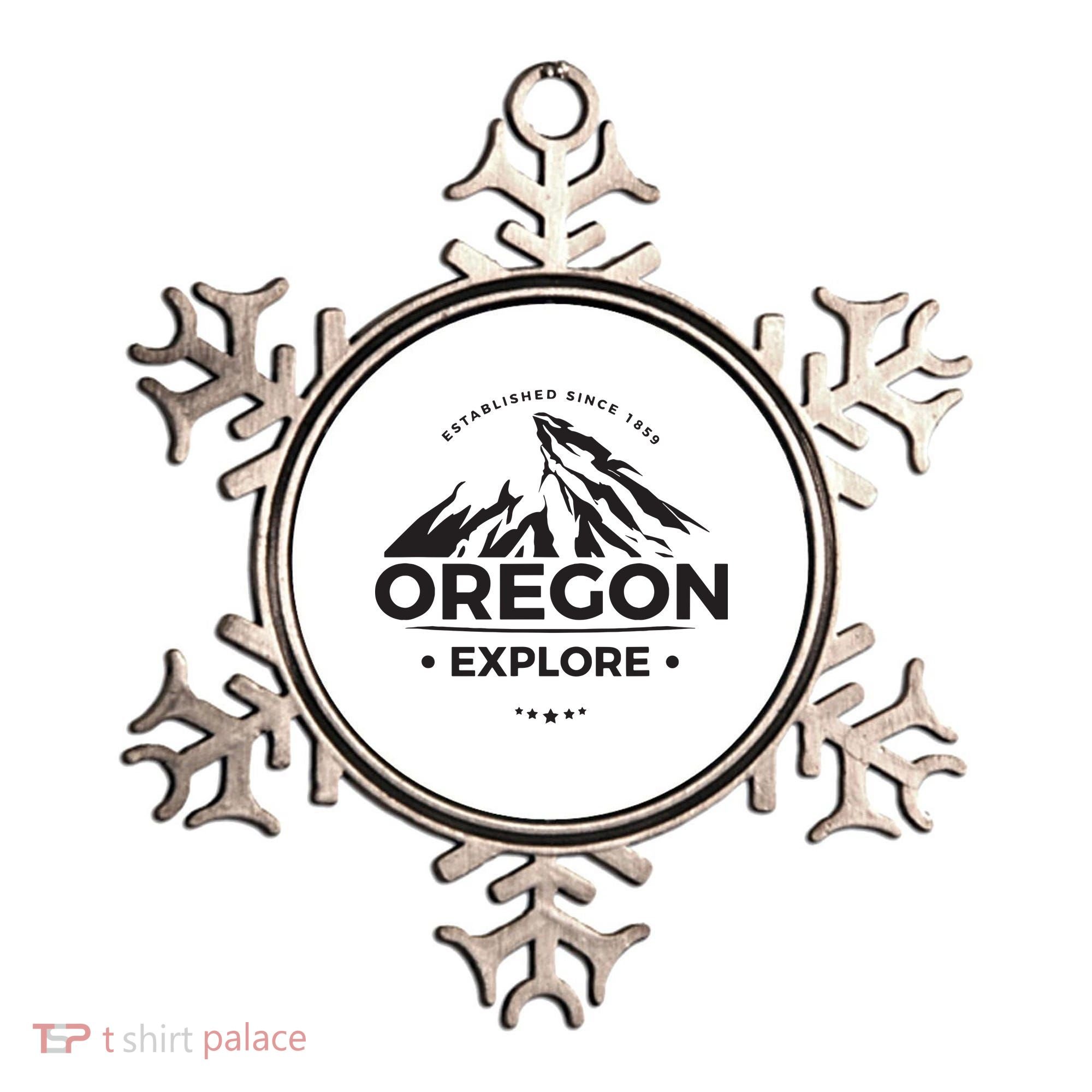 Explore Oregon Graphic Mountain Ornament