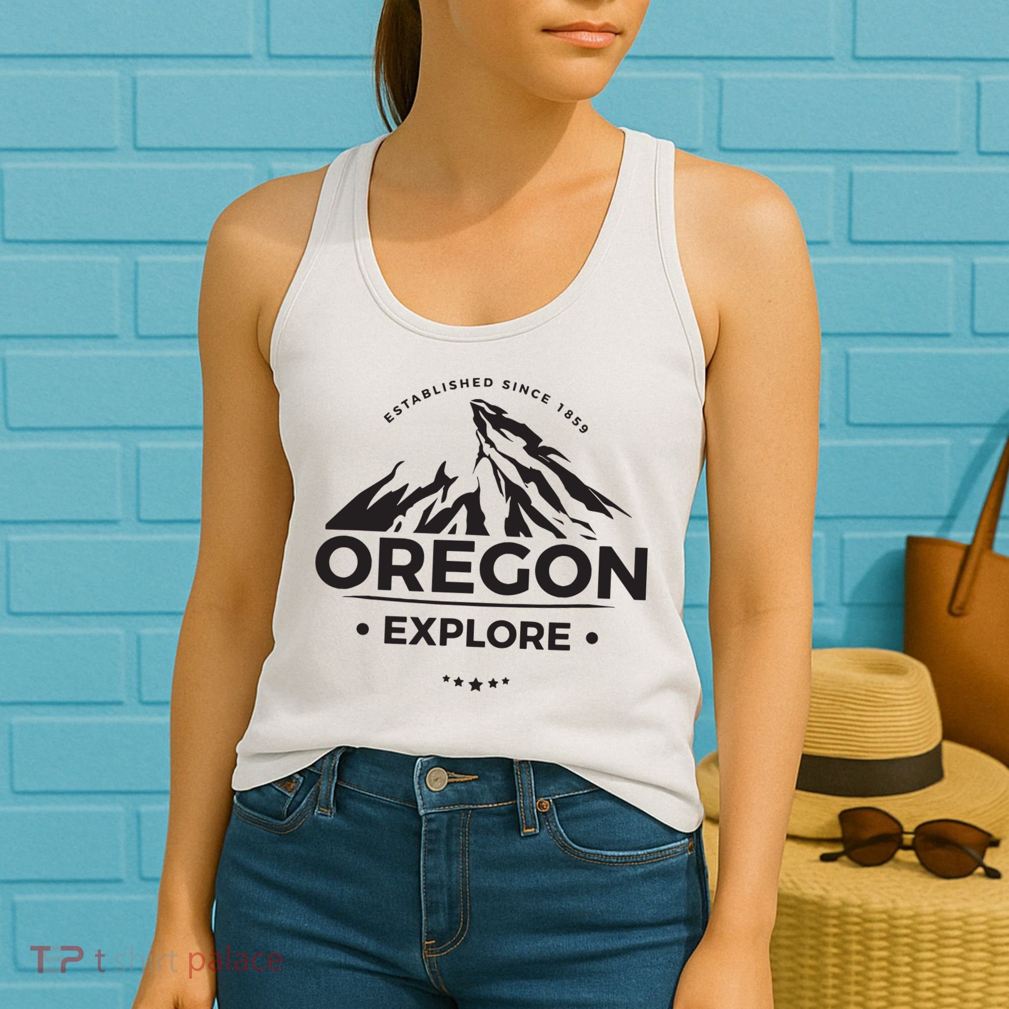 Explore Oregon Graphic Mountain Women's Tank Top