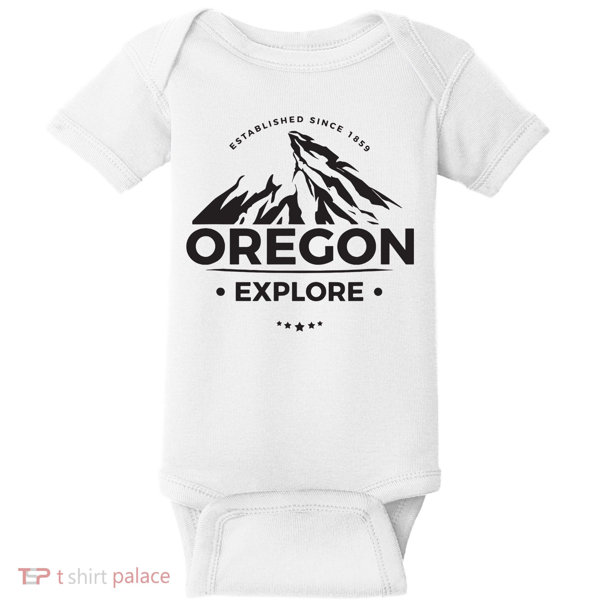 Explore Oregon Graphic Mountain Baby Bodysuit