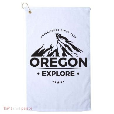 Explore Oregon Graphic Mountain Golf Towel