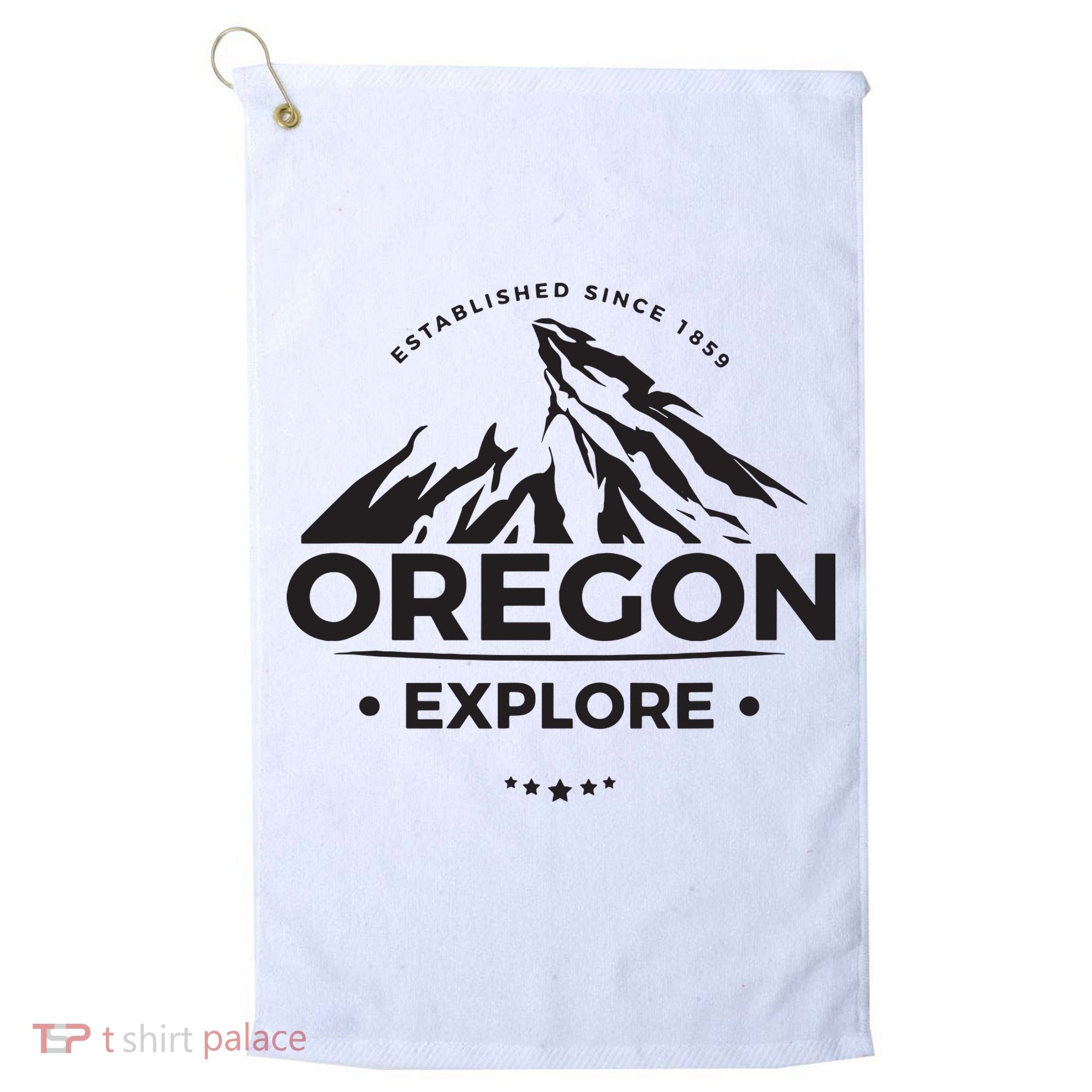 Explore Oregon Graphic Mountain Golf Towel