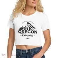 Explore Oregon Graphic Mountain Women's Crop Top Tee thumb 2