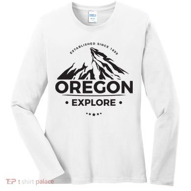 Explore Oregon Graphic Mountain Women's Long Sleeve Shirt
