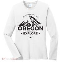 Explore Oregon Graphic Mountain Women's Long Sleeve Shirt thumb 0