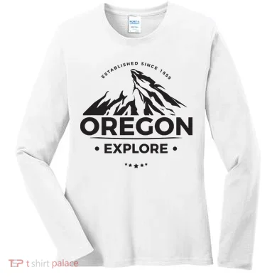 Explore Oregon Graphic Mountain Women's Long Sleeve Shirt