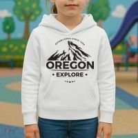 Explore Oregon Graphic Mountain Kids Hoodie thumb 3