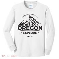 Explore Oregon Graphic Mountain Kids Long Sleeve Shirt thumb 0