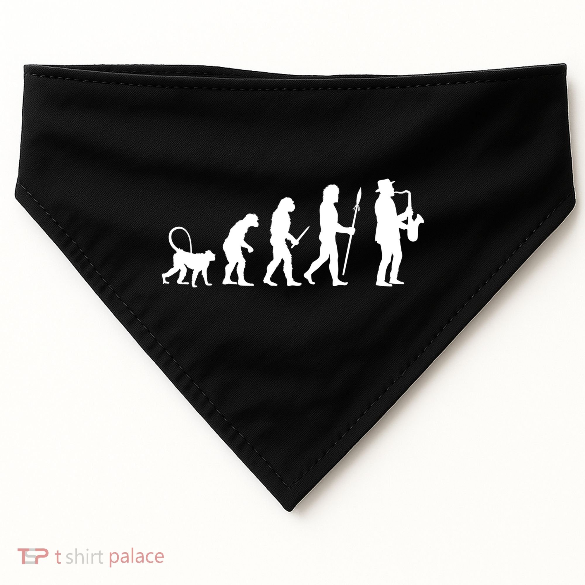 Evolution Of Jazz Music For A Saxophone Player Saxophonist Gift USA-Made Doggie Bandana
