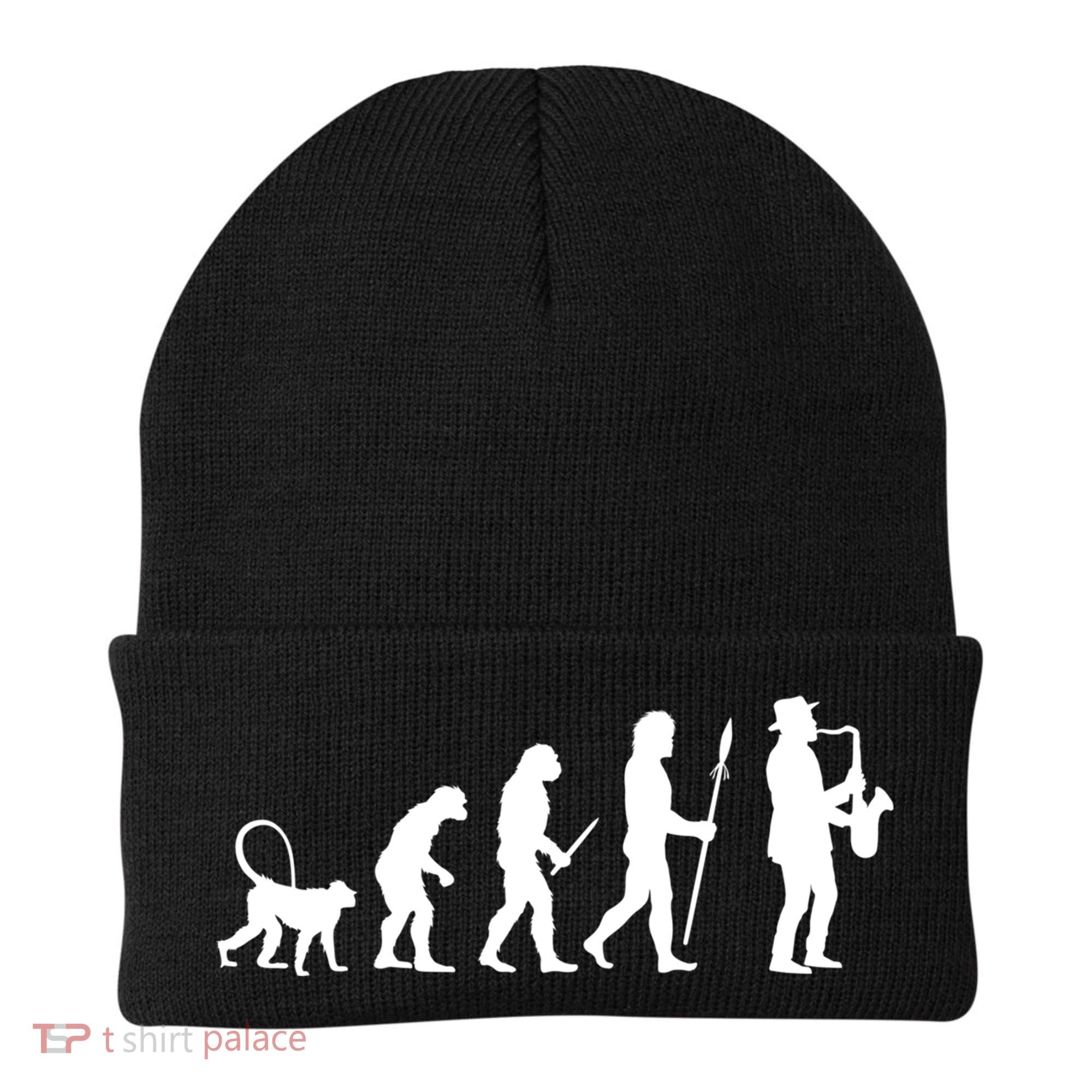 Evolution Of Jazz Music For A Saxophone Player Saxophonist Gift Beanie