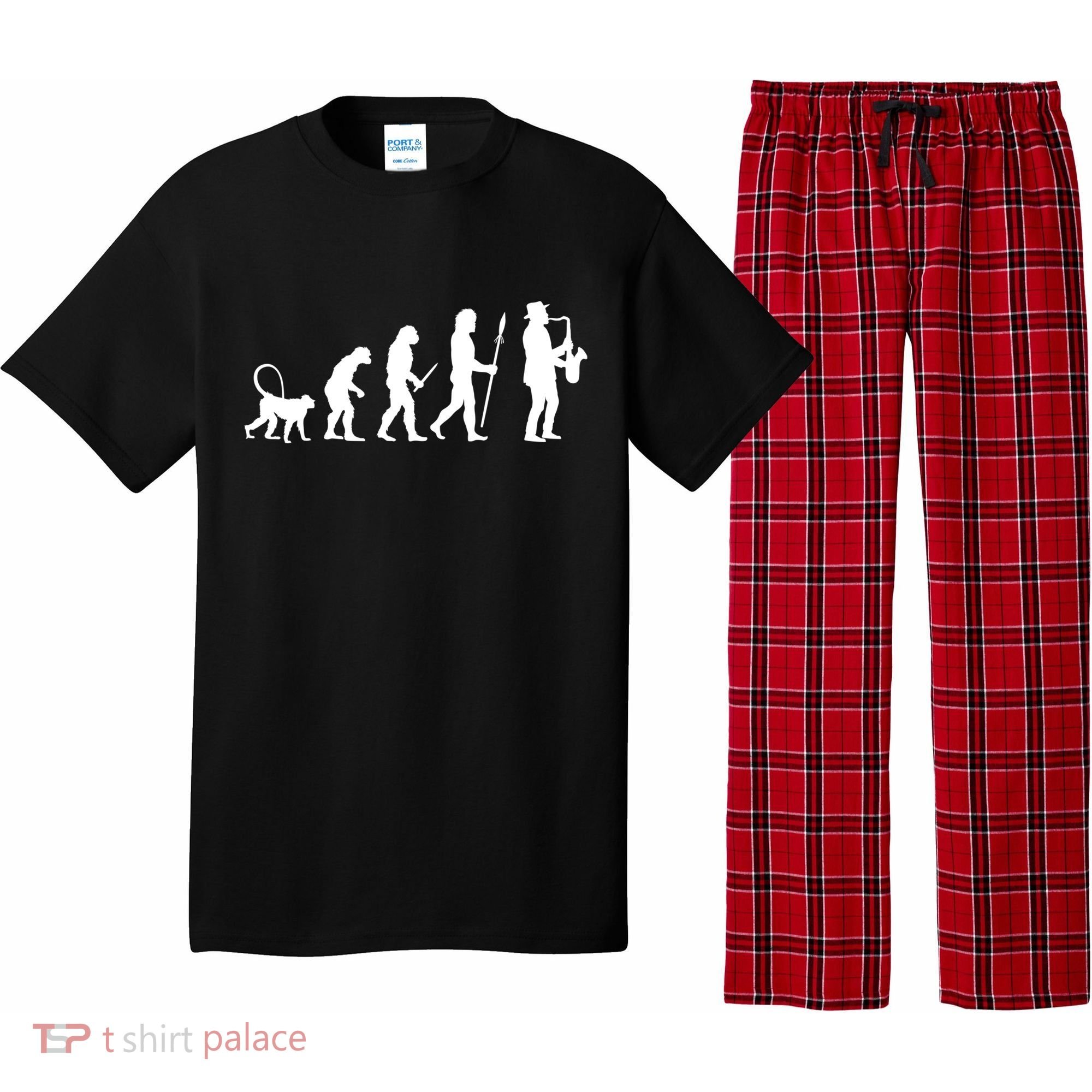 Evolution Of Jazz Music For A Saxophone Player Saxophonist Gift Pajama Set