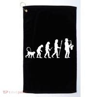 Evolution Of Jazz Music For A Saxophone Player Saxophonist Gift Golf Towel thumb 0