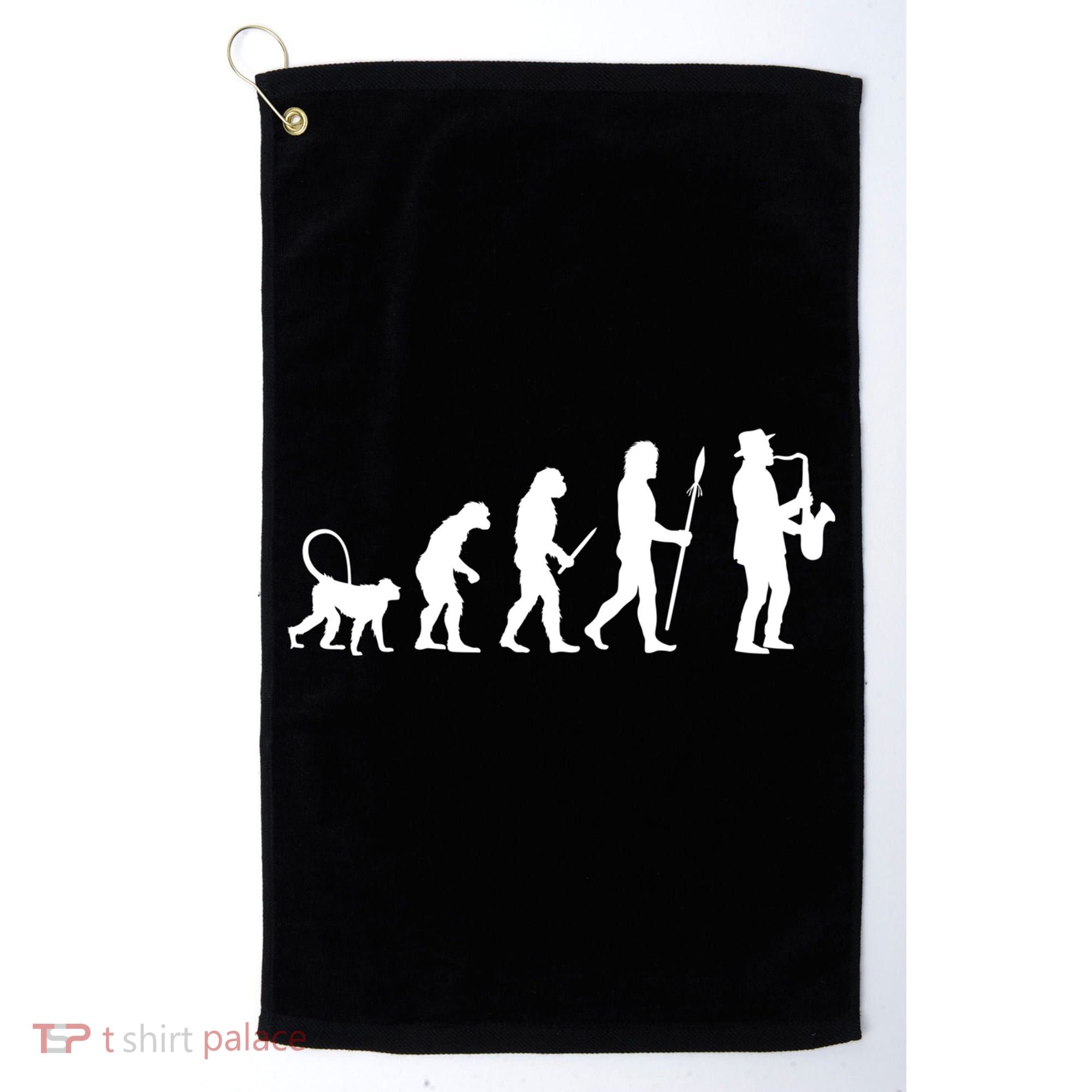 Evolution Of Jazz Music For A Saxophone Player Saxophonist Gift Golf Towel