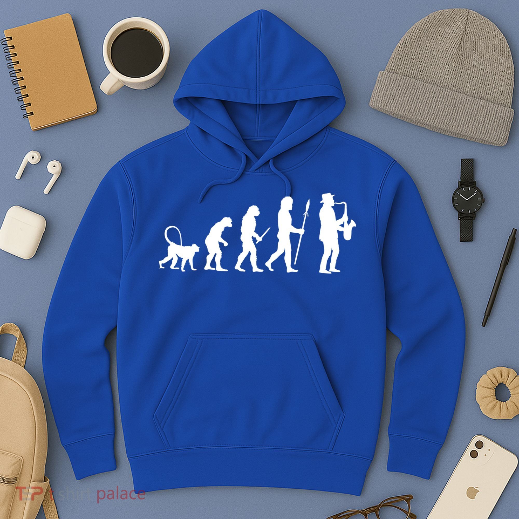 Evolution Of Jazz Music For A Saxophone Player Saxophonist Gift Hoodie
