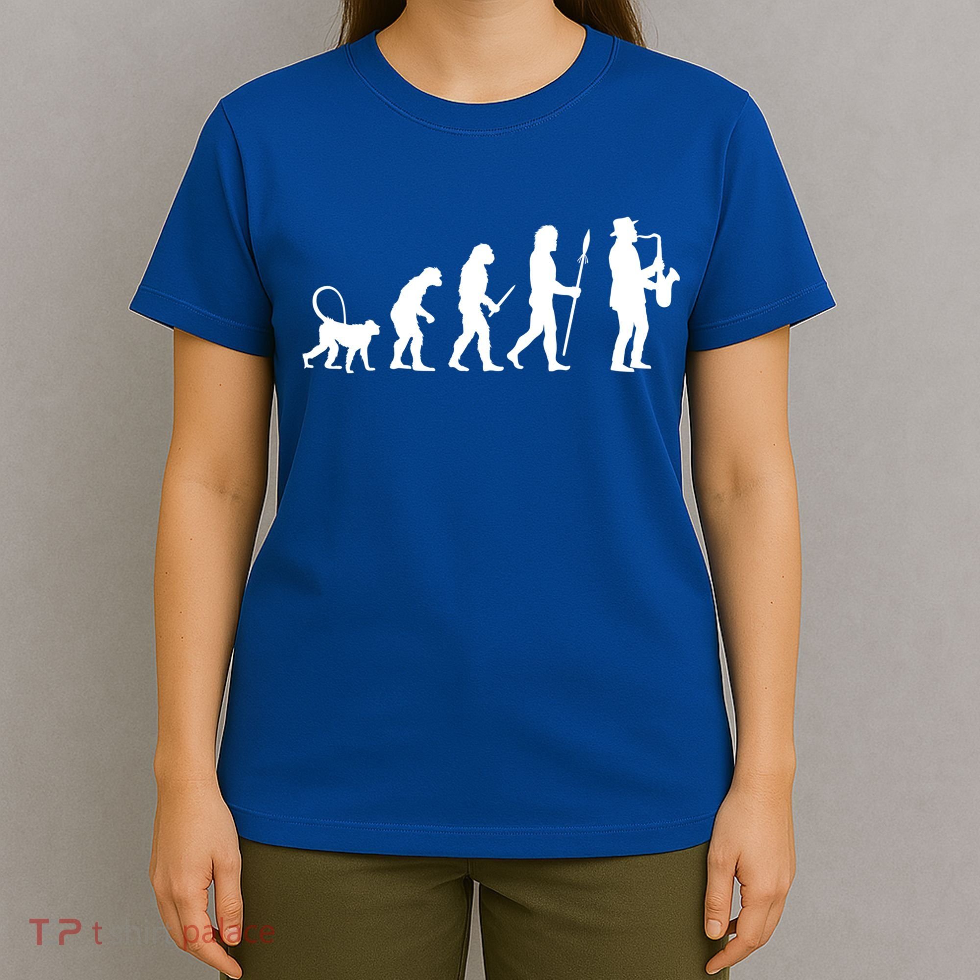 Evolution Of Jazz Music For A Saxophone Player Saxophonist Gift T-Shirt