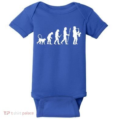 Evolution Of Jazz Music For A Saxophone Player Saxophonist Gift Baby Bodysuit
