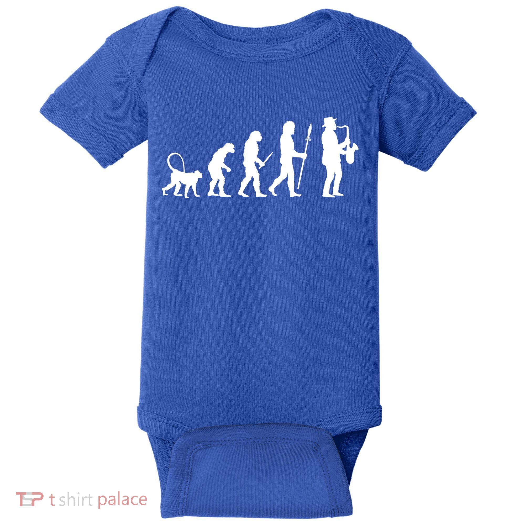 Evolution Of Jazz Music For A Saxophone Player Saxophonist Gift Baby Bodysuit