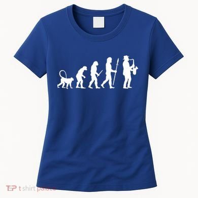 Evolution Of Jazz Music For A Saxophone Player Saxophonist Gift Women's T-Shirt