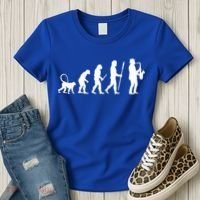 Evolution Of Jazz Music For A Saxophone Player Saxophonist Gift Women's T-Shirt thumb 3