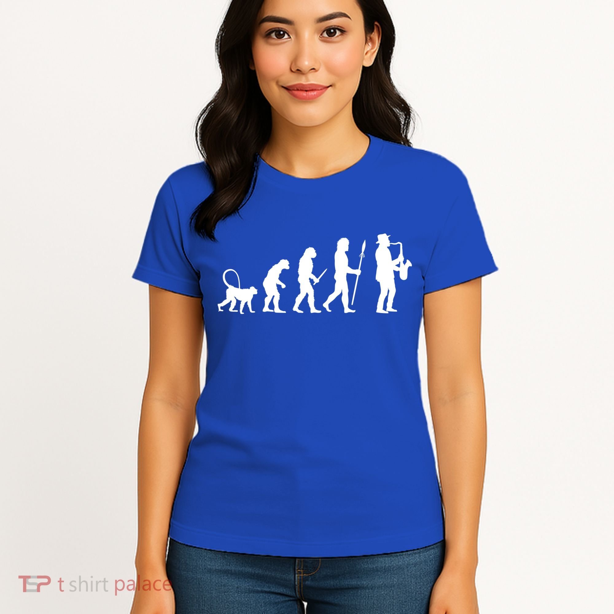 Evolution Of Jazz Music For A Saxophone Player Saxophonist Gift Women's T-Shirt