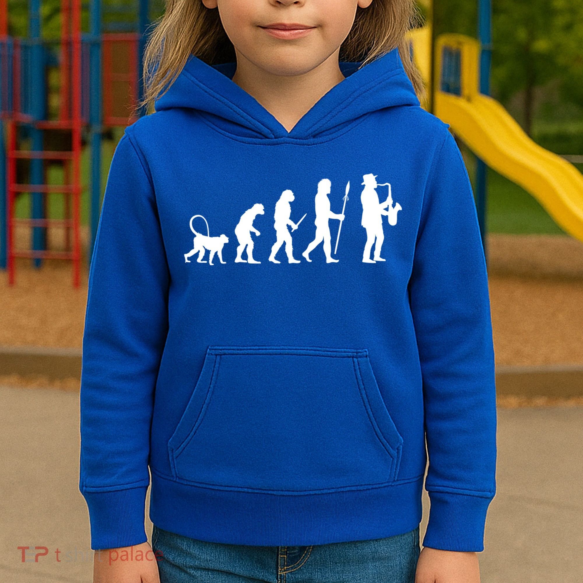 Evolution Of Jazz Music For A Saxophone Player Saxophonist Gift Kids Hoodie