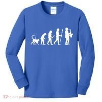 Evolution Of Jazz Music For A Saxophone Player Saxophonist Gift Kids Long Sleeve Shirt thumb 0