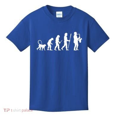 Evolution Of Jazz Music For A Saxophone Player Saxophonist Gift Kids T-Shirt