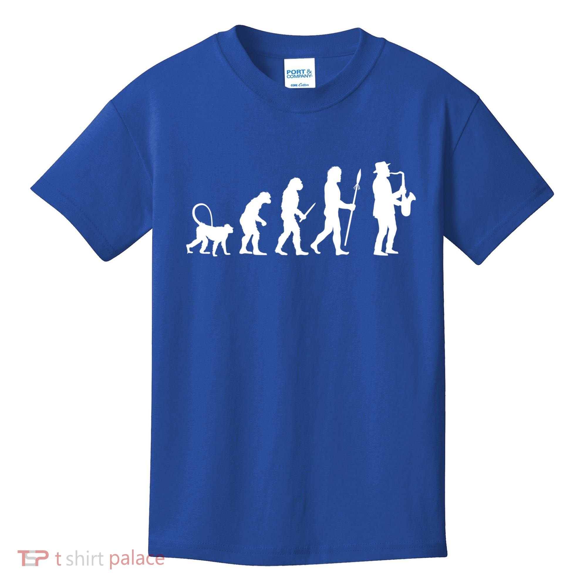 Evolution Of Jazz Music For A Saxophone Player Saxophonist Gift Kids T-Shirt