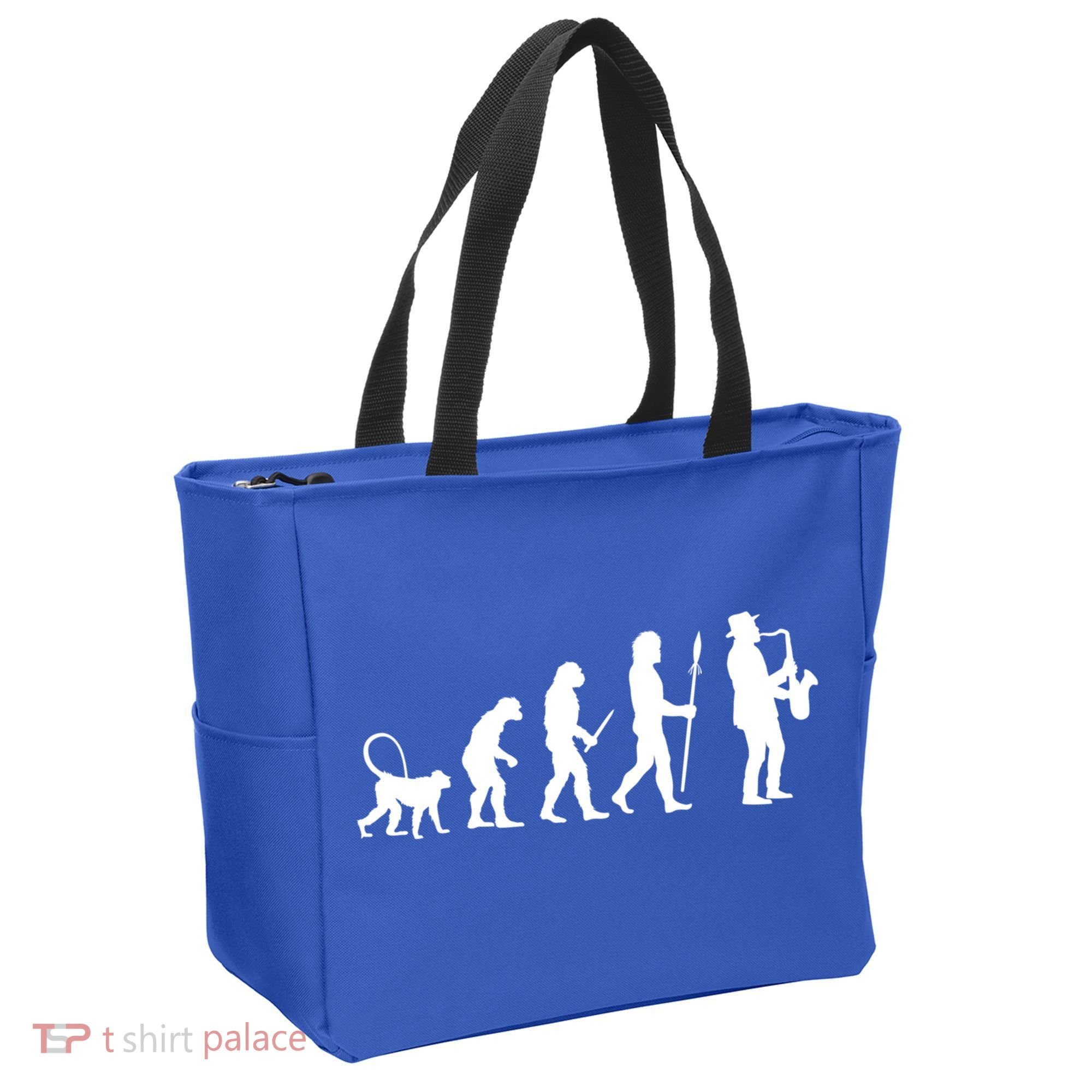 Evolution Of Jazz Music For A Saxophone Player Saxophonist Gift Tote Bag