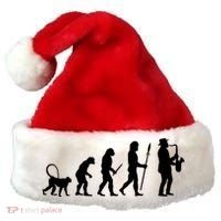 Evolution Of Jazz Music For A Saxophone Player Saxophonist Gift Santa Hat thumb 0
