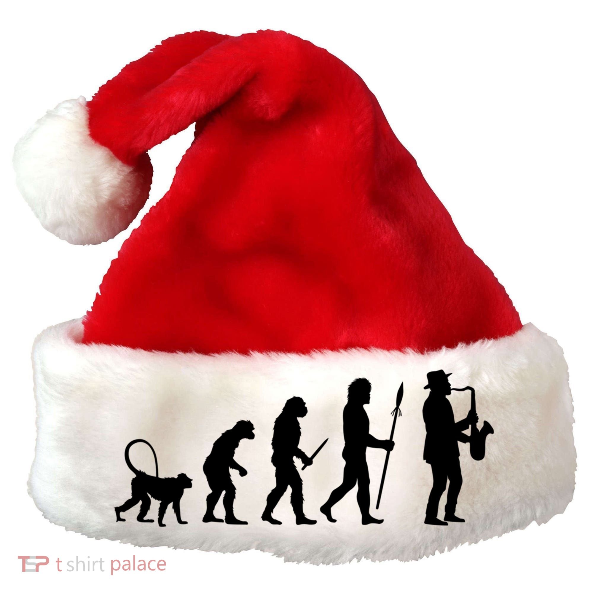 Evolution Of Jazz Music For A Saxophone Player Saxophonist Gift Santa Hat